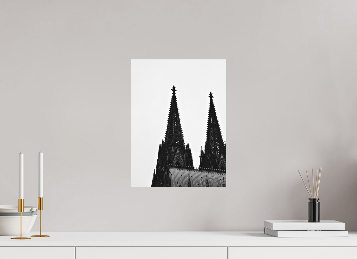 30 x 40 cm, Monochrom, Acryl 2 mm, matt Kölner Dom