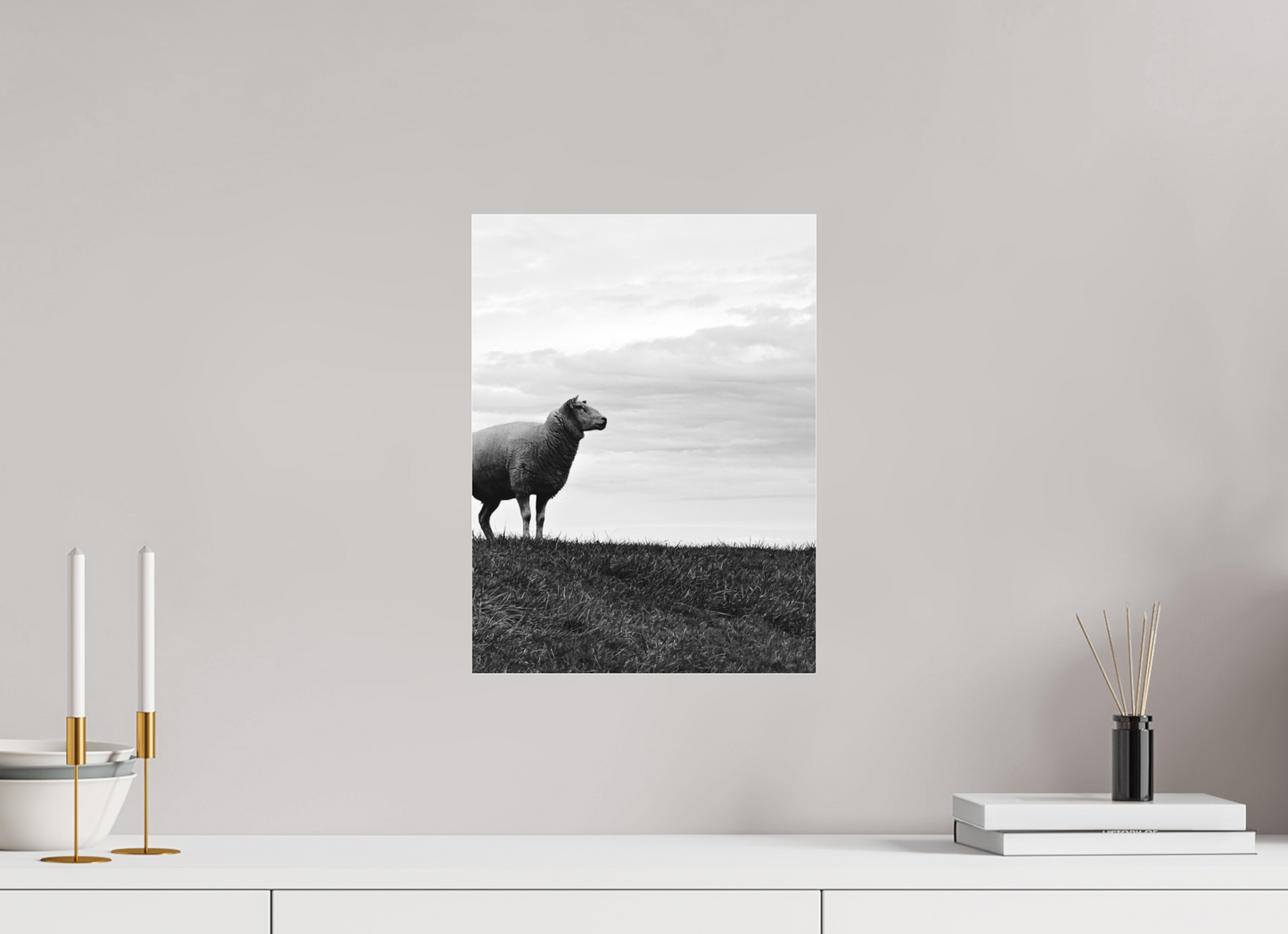 30 x 40 cm, Monochrom, Acryl 2 mm, matt Alles im Blick