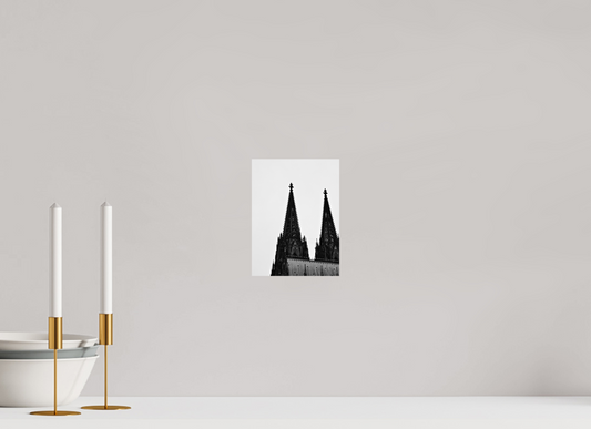 15 x 20 cm, Monochrom, Alu-Dibond, glänzend Kölner Dom